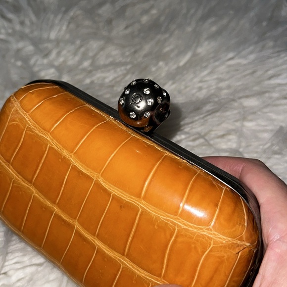 Eileen Kramer McQueen Skull Box Alligator Clutch $1295 - Picture 3 of 5